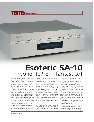 Esoteric CD Player SA-10 owners manual user guide