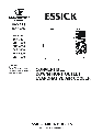 Essick Air Humidifier ECR 3301 owners manual user guide