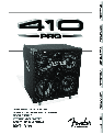 Fender Stereo Amplifier 410 PRO owners manual user guide