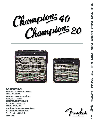 Fender Stereo Amplifier Champion 20 owners manual user guide
