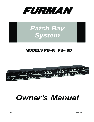 Furman Sound Network Card PB-48 owners manual user guide