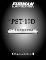 Furman Sound Surge Protector PST-10D owners manual user guide