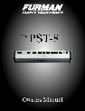 Furman Sound Surge Protector PST-8 owners manual user guide