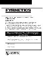 Fyrnetics Smoke Alarm PE120 owners manual user guide