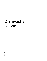Gaggenau Dishwasher DF 241 owners manual user guide
