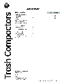 GE Trash Compactor 165D4700P385 owners manual user guide