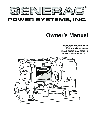 Generac Power Systems Portable Generator 009600-5, 009734-5 owners manual user guide