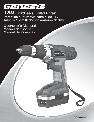 Genesis I.C.E. Cordless Drill GCD18BK owners manual user guide