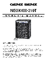 Genz-Benz Stereo Amplifier NEOX400-210T owners manual user guide