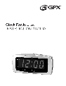 GPX Clock Radio CR2307 owners manual user guide