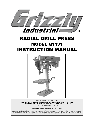 Grizzly Drill G1131 owners manual user guide