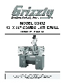 Grizzly Lathe G0492 owners manual user guide