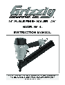 Grizzly Nail Gun H6144 owners manual user guide