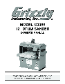Grizzly Sander G0459 owners manual user guide