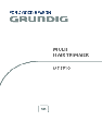 Grundig Laminate Trimmer MT5910 owners manual user guide