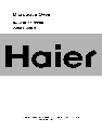 Haier Microwave Oven HIL 2810EGCB owners manual user guide