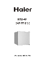 Haier Refrigerator HRZ-40 owners manual user guide