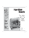 Hamilton Beach Toaster 31401 owners manual user guide