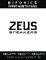 Hifionics Speaker ZRX6.5C owners manual user guide