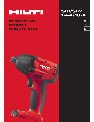 Hilti Cordless Drill SID/SIW 14-A/18-A owners manual user guide