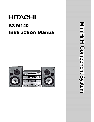 Hitachi Stereo System AX-M140 owners manual user guide