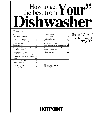 Hotpoint Dishwasher HDA130S owners manual user guide
