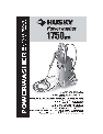 Husky Pressure Washer 1750 US owners manual user guide