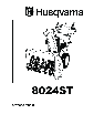Husqvarna Snow Blower 8024ST owners manual user guide