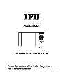 IFB Appliances Microwave Oven 22DGSC1 owners manual user guide