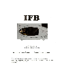 IFB Appliances Microwave Oven 30sc1 owners manual user guide