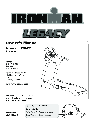 Ironman Fitness Treadmill LEGACY owners manual user guide