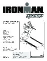 Ironman Fitness Treadmill Quest owners manual user guide