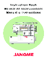 Janome Sewing Machine 1100D owners manual user guide