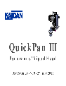 Kaidan Camcorder Accessories III owners manual user guide