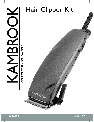 Kambrook Hair Clippers KHC100 owners manual user guide