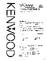 Kenwood CD Player DP-R895 owners manual user guide