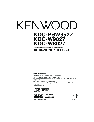 Kenwood CD Player W8027 owners manual user guide