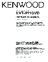 Kenwood TV DVD Combo KVT-911DVD owners manual user guide