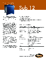 Klipsch Speaker SUB-12 owners manual user guide