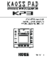 Korg Power Supply KP3 owners manual user guide