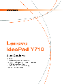 Lenovo Laptop Y710 owners manual user guide