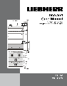 Liebherr Refrigerator CS 1660 owners manual user guide