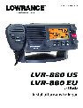Lowrance electronic Portable Radio LVR-850 owners manual user guide