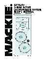 Mackie Speaker System SA1232Z owners manual user guide