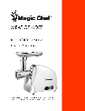 Magic Chef Meat Grinder MCSMG500W owners manual user guide