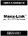 Maxxsonics Stereo Amplifier MLX-100 owners manual user guide