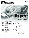 Maytag Clothes Dryer W10150661A owners manual user guide