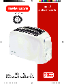 Mellerware Toaster 24820750W owners manual user guide