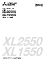 Mitsubishi Electronics Projector XL2550U owners manual user guide