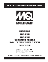 Multiquip Blender MC-92P owners manual user guide